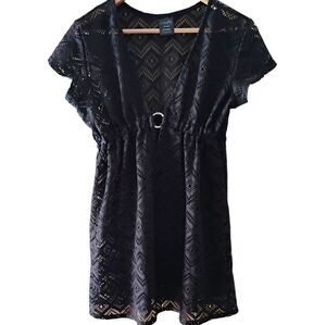Catalina Womens Size Small Black Lace Swimsuit Cover up